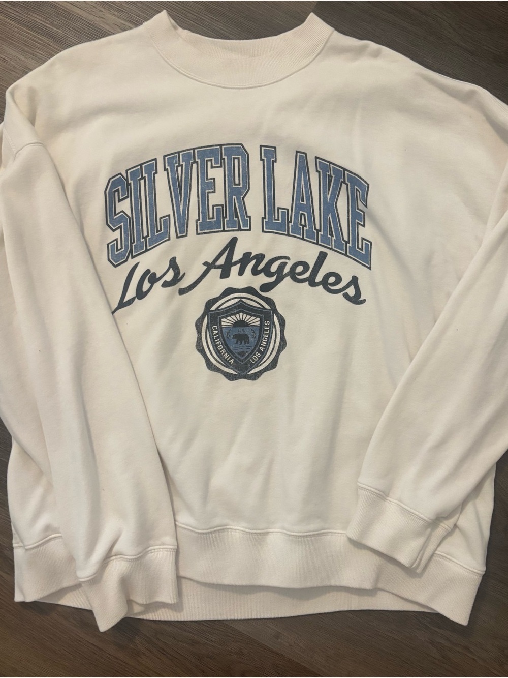 Silver Lake Los Angeles White Graphic Sweatshirt